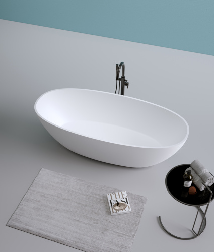 Ванна из искусственного камня Timo LEMPI LEMPI1700 170х78 отдельностоящая овальная - фото 5