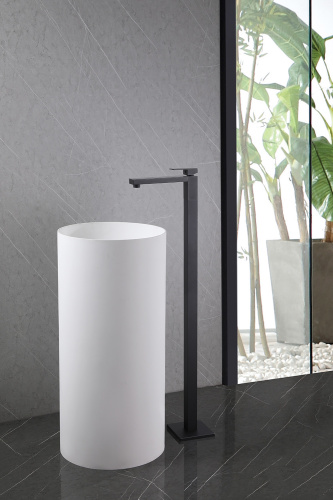 Смеситель ABBER Daheim AF8241B напольный черный матовый - фото 2