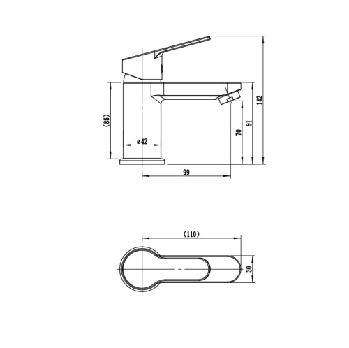 Смеситель Rush Sky SK5720-11 на раковину хром - фото 2