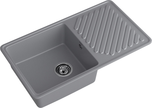 Кухонная мойка Granfest Quarz 53 темно-серый 85х48 цвет темно-серый поверхность матовая - фото 2