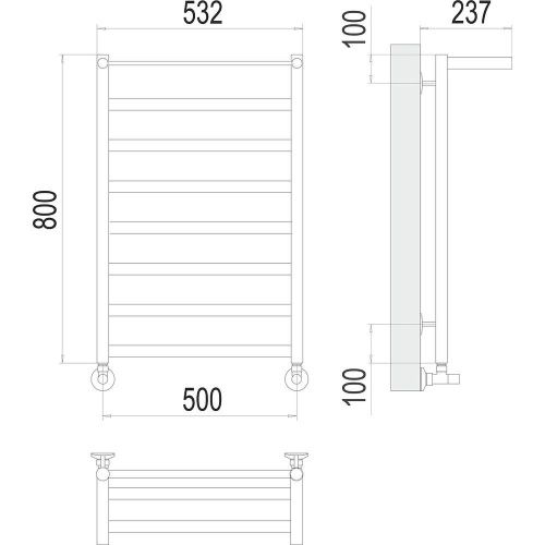 Полотенцесушитель Terminus 4670078530424 53х80 водяной хром - фото 3