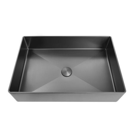 Раковина из нержавеющей стали AltroBagno Astro AltroBagnoAstro001018MtGr 50х40 накладная цвет оружейная сталь
