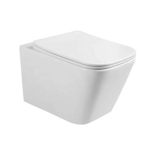Унитаз подвесной Cerutti SPA CT9164 белый с сиденьем микролифт безободковый каскадный смыв