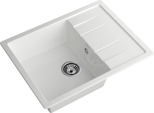 Кухонная мойка Granfest Quadro Q-650L иней 65х50 цвет белый поверхность матовая - фото 2