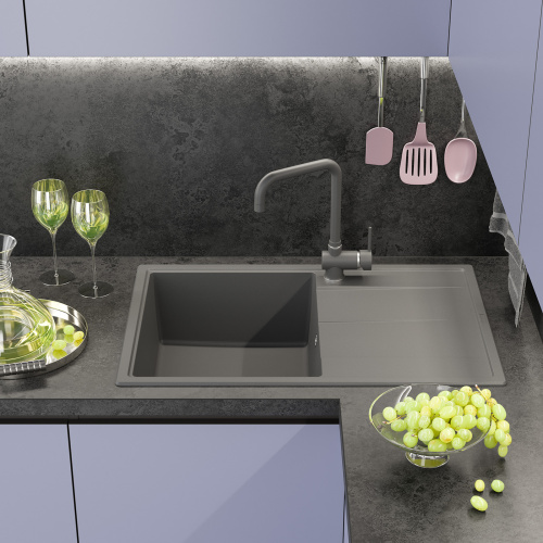 Кухонная мойка Misty Linkor LIN-78х51-04 78х51 цвет серый - фото 2