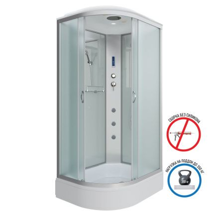 Душевая кабина Niagara Classic 339844RF 90х80 асимметричная с крышей ориентация правая