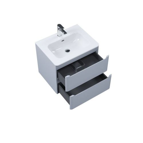 Тумба с раковиной IDDIS Edifice EDI60L0i95K 60х47х50 подвесная цвет серый - фото 3