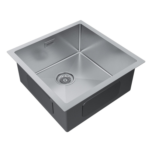 Кухонная мойка Paulmark GERBERG 44 UNI PM214444-BS 39х39 цвет брашированная нержавеющая сталь поверхность матовая - фото 2