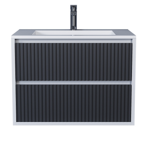 Тумба с раковиной Uperwood Next Premium 3930205163 70х45х57 цвет графит - фото 4