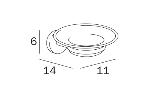 Мыльница Inda FORUM A36110CR21 - фото 3