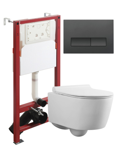 Комплект унитаз с инсталляцией и клавишей смыва Agger ATI05100+APB244 - фото 2