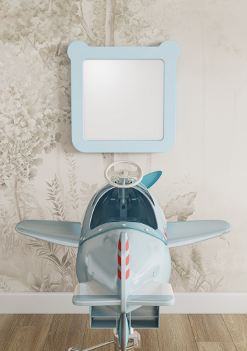 Зеркало в ванную Aquaton Каспер 1A283402CR0E0 51х51 цвет голубой - фото 5