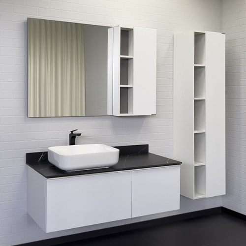 Тумба с раковиной Comforty Милан 00-00014006CF 120х52х55 подвесная цвет белый - фото 4