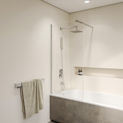 Душевая шторка на ванну RGW Screens 35115209-11 90х150 стекло прозрачное профиль хром глянцевый ориентация универсальная - фото 3