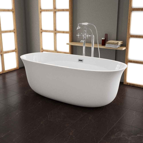 Ванна акриловая Grossman Galaxy GR-1201 166х75 отдельностоящая овальная с каркасом - фото 2