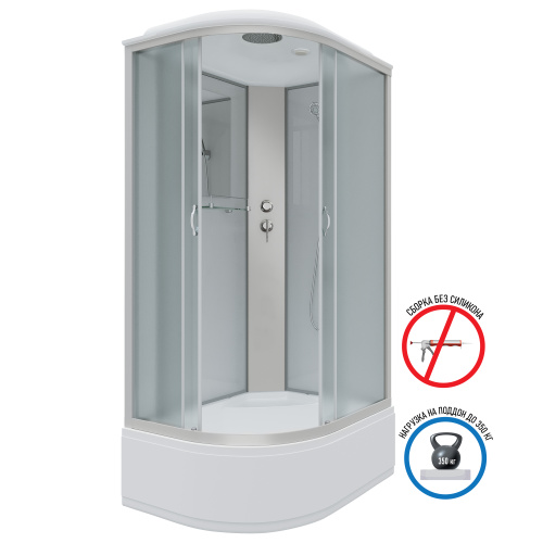 Душевая кабина Niagara Classic 23101424R 120х80 асимметричная с крышей ориентация правая - фото 2