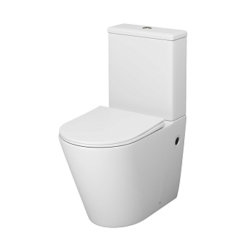 Унитаз напольный с бачком Grossman Color GR-4480MS белый матовый с сиденьем микролифт безободковый каскадный смыв