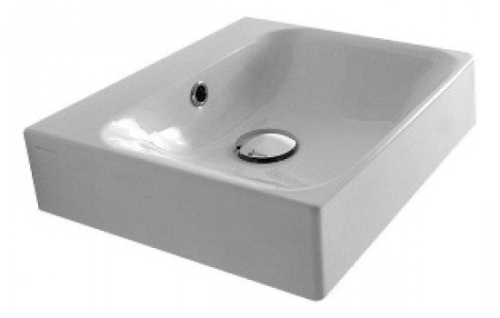 Раковина из сантехнического фарфора Kerasan Cento 353901*0 40х35 подвесная цвет белый без отверстий под смеситель