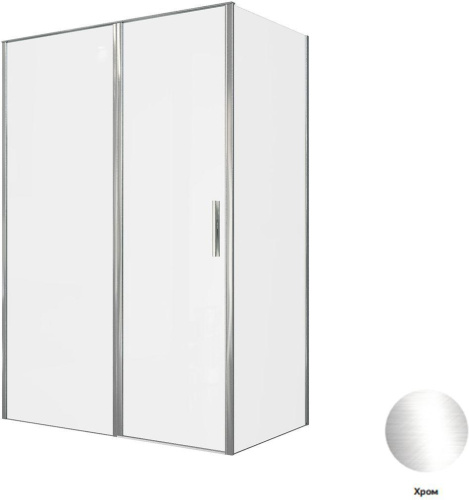 Душевой уголок Allen Brau Priority 3.31034.00 + 3.31040.00 140х80 стекло прозрачное профиль хром глянцевый без поддона - фото 5