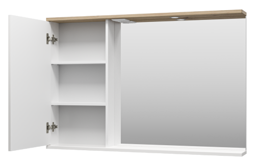 Зеркало-шкаф Misty Респект Э-Рес02120-1Л 118х15х80 подвесной - фото 4