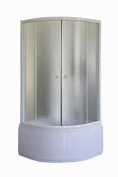 Душевой уголок Parly ZF80 80х80 стекло матовое профиль белый с поддоном