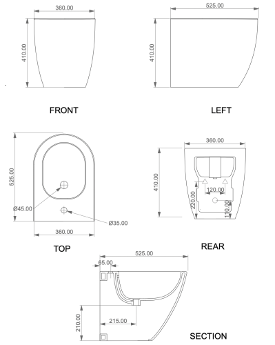 Биде GSG Ceramic Design Like LKBI01000 напольное - фото 2