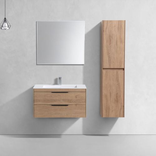 Тумба под раковину Vincea Chiara 2D VMC-2C2800NO 80х50 подвесная цвет коричневый