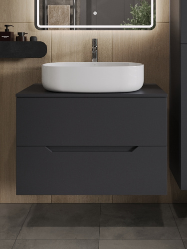 Тумба с раковиной Orange Line Li-80TugMDF+B08-600W 81х46х69 - фото 3