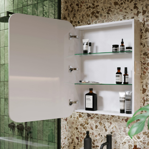 Зеркало-шкаф Alavann Lana ALV0279002 70х15х80 подвесной цвет белый - фото 2