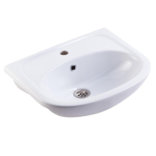 Раковина из сантехнического фарфора Onika Уют 4620008192758 51х42 накладная цвет белый 1 отверстие под смеситель