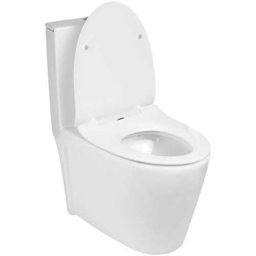 Унитаз напольный с бачком WeltWasser WW WELZBACH 001GL-WT (10000003805) белый глянцевый с сиденьем микролифт безободковый смыв торнадо - фото 2