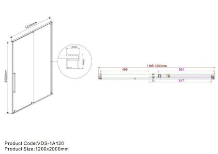 Душевая дверь Vincea Arno VPS-1A120CG 120х200 стекло тонированное профиль хром