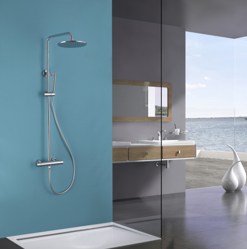 Душевая стойка ABBER AF8160 настенная цвет хром - фото 2