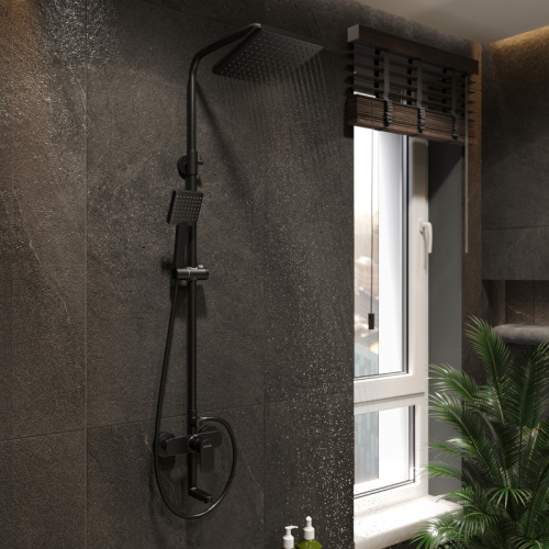 Верхний душ Bond Cube B02-9988 черный матовый - фото 3