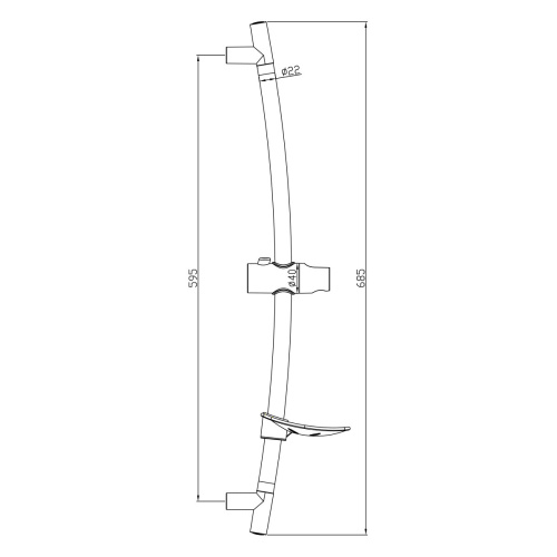 Штанга для душа LeMark LM8064C хром - фото 2
