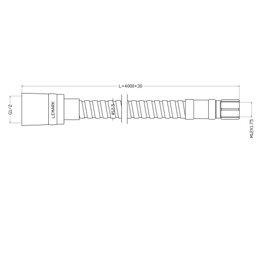 Шланг для душа LeMark LE8057S хром - фото 2