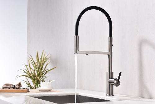 Смеситель для кухни Paulmark TORNADO To213402-GM на раковину беретта - фото 2