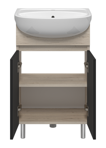 Тумба под раковину Misty Поло О-Пол07060-0142ДП 48х28х70 напольная - фото 3