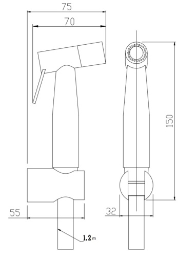 Гигиенический душ BelBagno NOVA BB-IFS1-IN сатин - фото 2