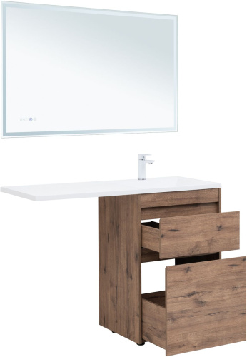 Тумба под раковину Aquanet Токио 00333648 120х48х89 напольная цвет темное дерево - фото 4