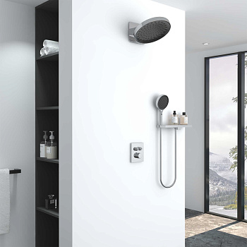 Душевая система Vincea Inspire VSFW-3I21MT3RCH встраиваемая в стену с термостатом