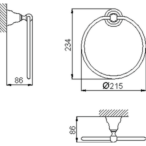 Полотенцедержатель Cisal Croisette 4018.01H.CR - фото 2
