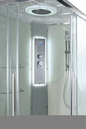 Душевая кабина AvaCan K K2090LED 90х90 прямоугольная с крышей ориентация универсальная