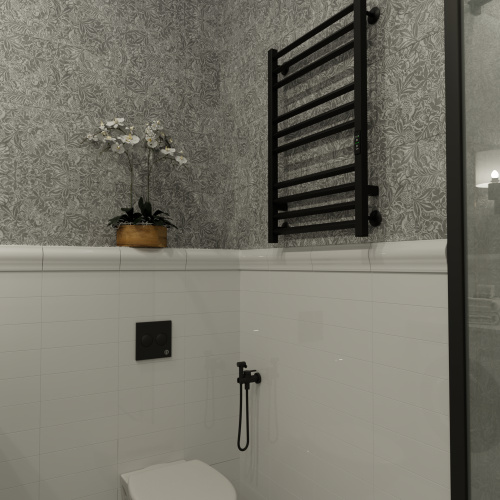 Полотенцесушитель Altasan АрмадаПроф АрмадаПрофР8050ЧМ подвесной 53х81 электрический черный муар - фото 5