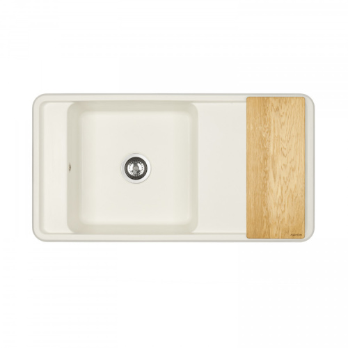 Кухонная мойка Aquaton Беллис 1A725132BS240 97х51 цвет белый - фото 4