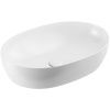 Раковина из сантехнического фаянса Azzurra ELEGANCE ELLA060400C0BI/(ECI60 bi*0) 60х40 накладная цвет белый без отверстий под смеситель