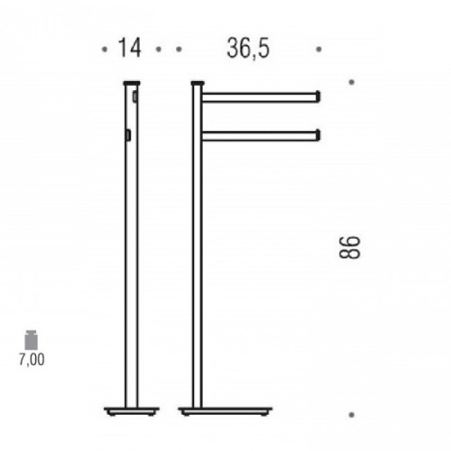 Стойка Colombo Units B9103.NM - фото 2
