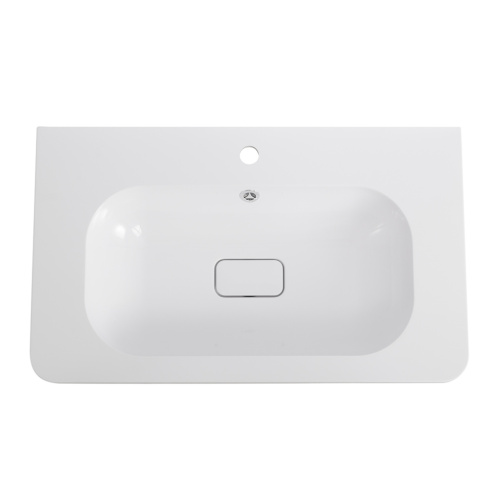 Раковина из искусственного камня Cezares RELAX CZR-800/480-LV-MR-NV 80х48 подвесная цвет белый матовый 1 отверстие под смеситель - фото 2