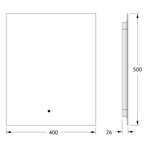 Зеркало в ванную Defesto GLOW DF 2501R 40х50 - фото 2