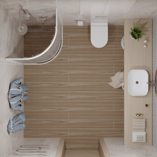 Душевой уголок Тритон Лайт Щ0000064835 90х90 стекло матовое с узором профиль белый без поддона - фото 2